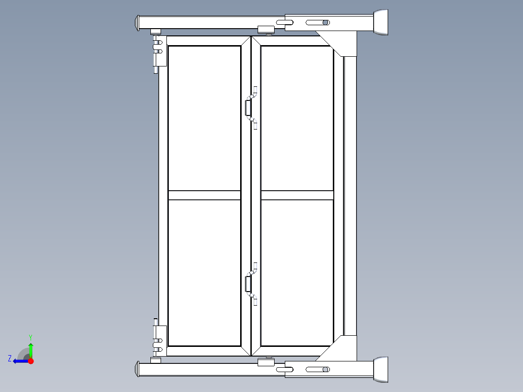 1000x1000x700折叠料箱右视图