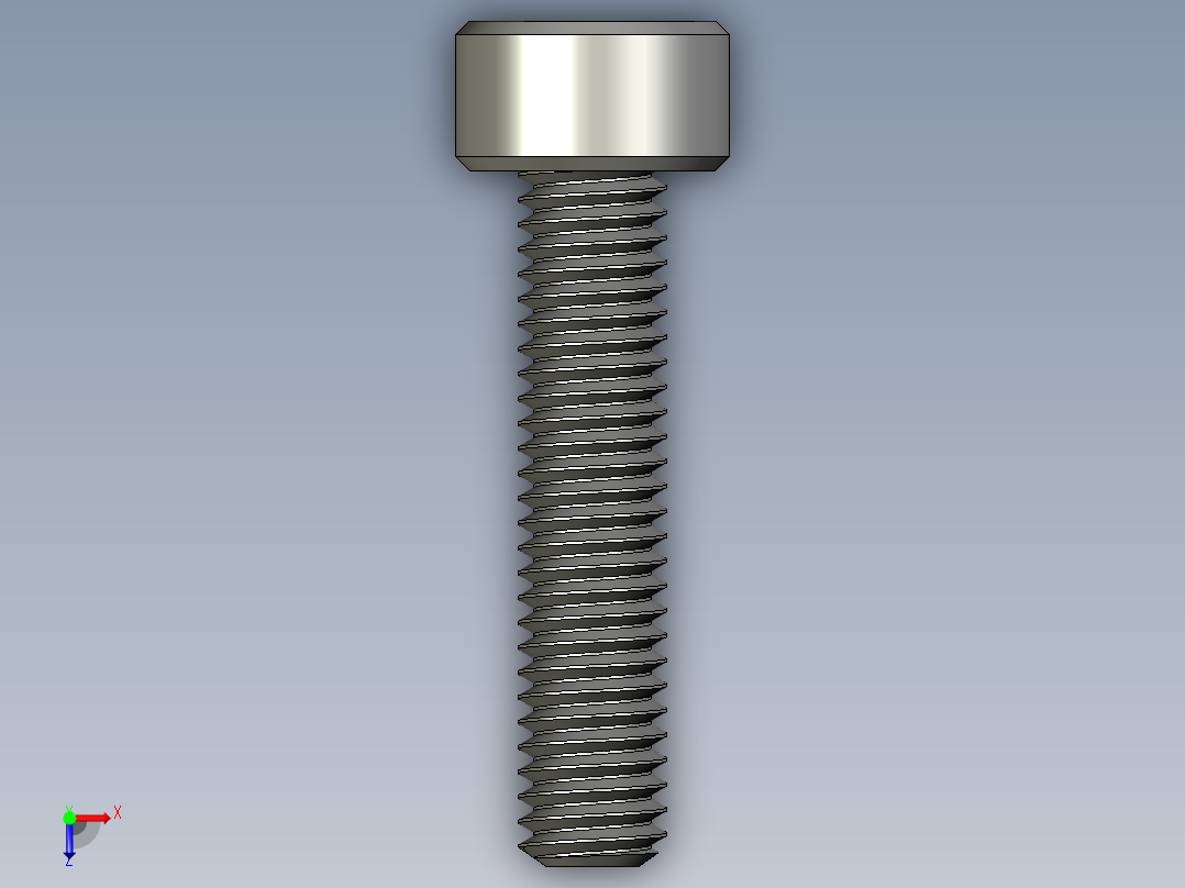 M3 x 0.5mm Thread 14mm LONG SOCKET HEAD CAP SCREW.STEP俯视图