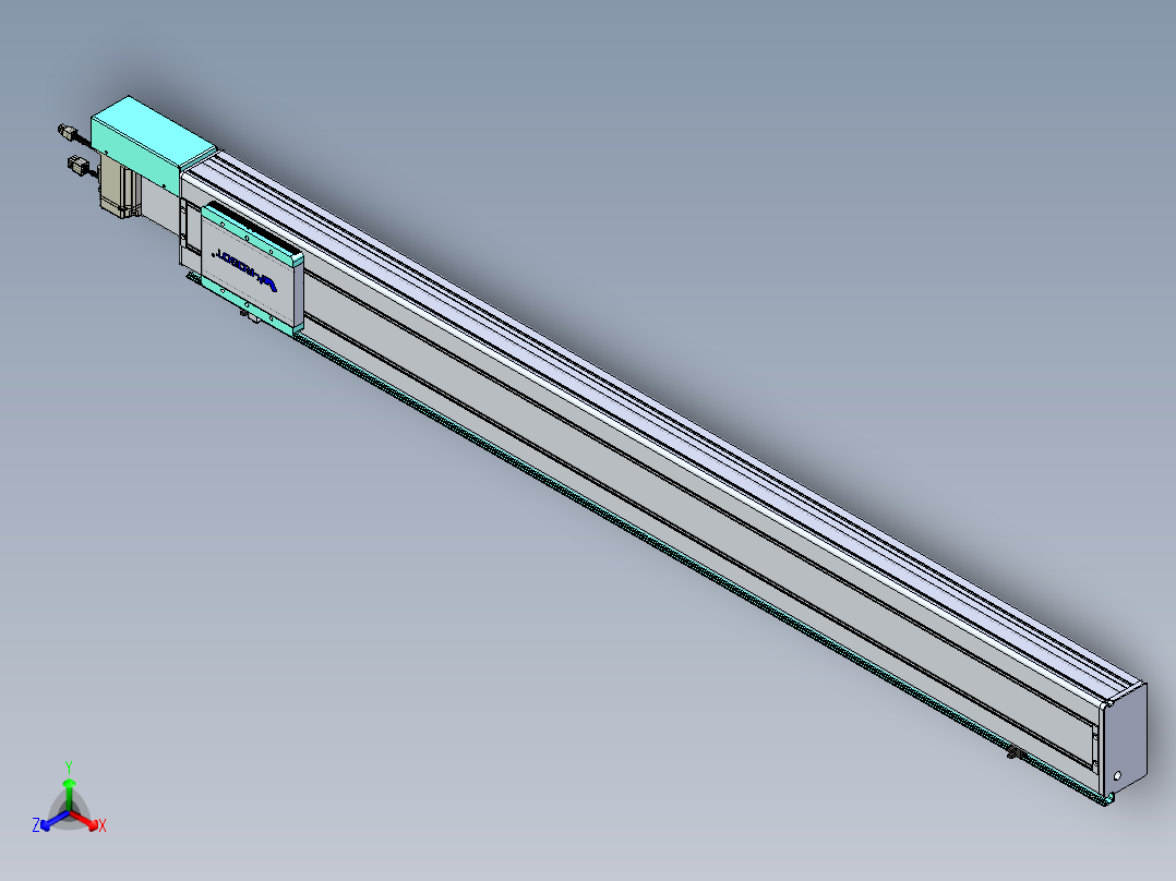 威洛博VBC同步带传动一无尘环境VBC14-L45-S1300-BR-ZP40-C3正等轴测图