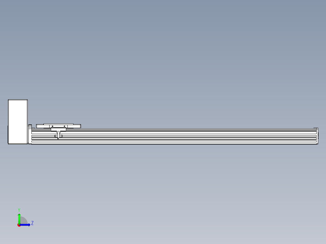同步带全封闭直线模组TPA-HCB-110D-90-L750-RU-C-P40-N3左视图