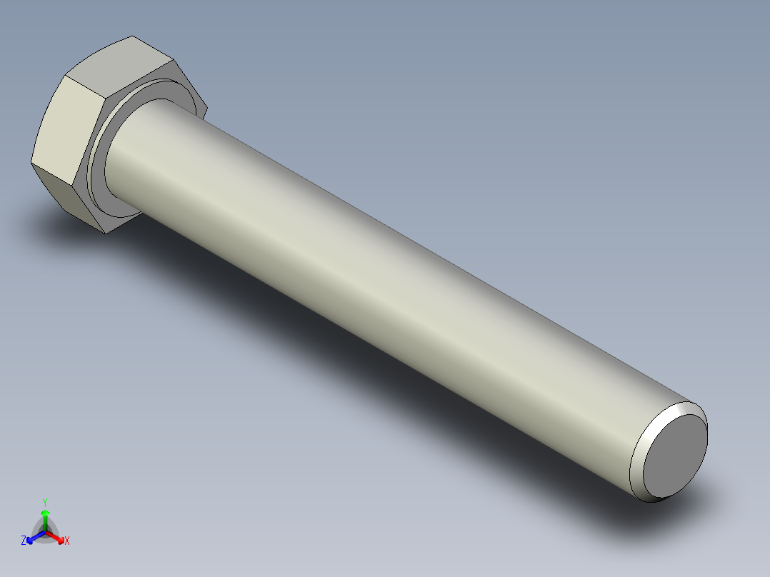 螺钉-DIN_931-M14x2x95_21.stp正等轴测图