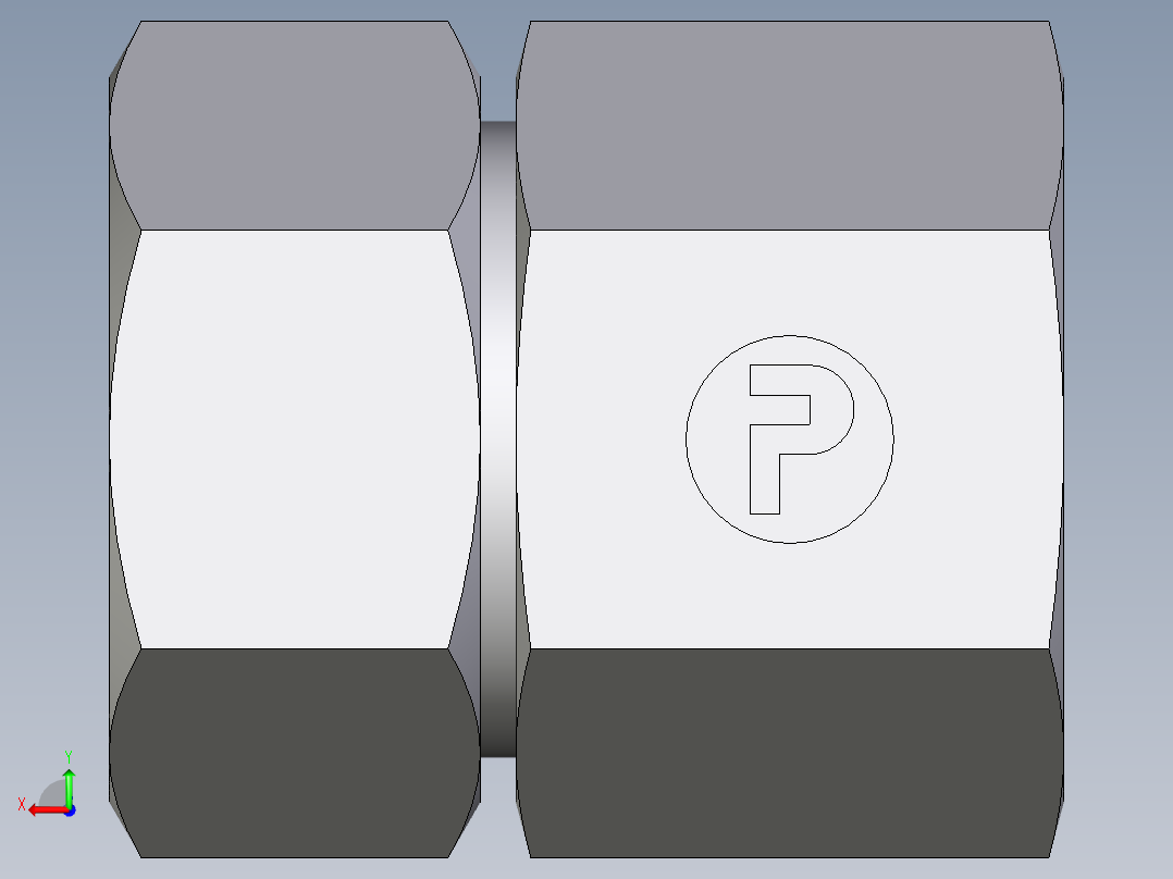 卡套式工业通用硬管接头EO_Swivel_connector_GAI28ZLM71后视图