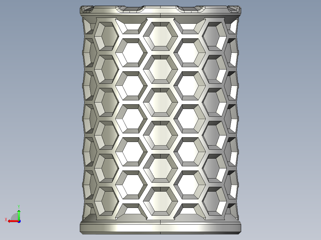 蜂窝笔筒后视图