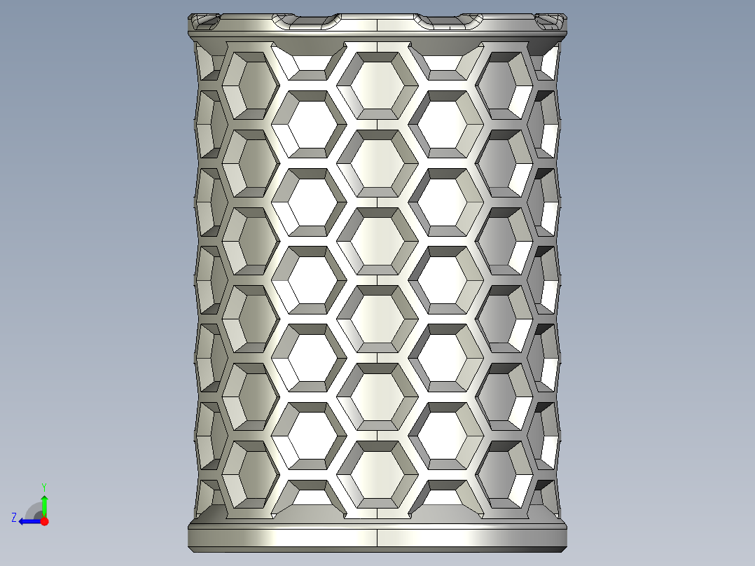 蜂窝笔筒右视图