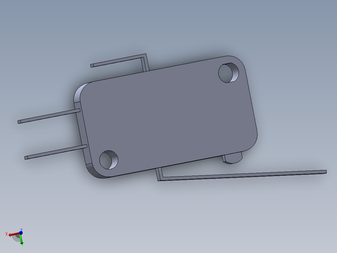 OMRON微动开关V_152_1C25主视图