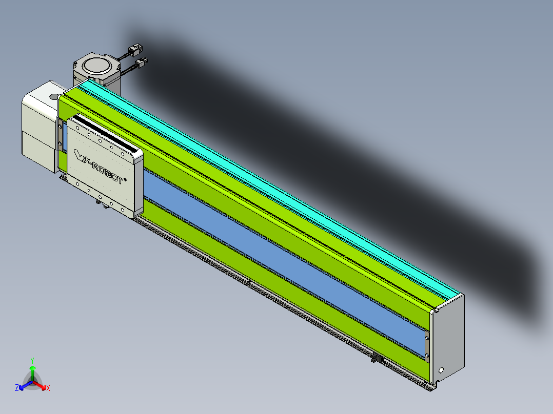 威洛博VBC同步带传动一无尘环境VBC17-L45-S700-BLD-ZP75-C3正等轴测图