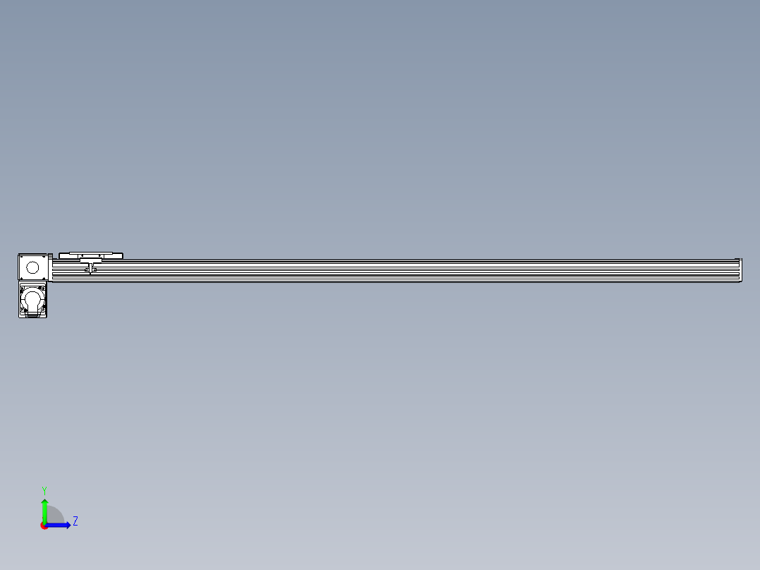 同步带全封闭直线模组TPA-HCB-110D-90-L1400-LP-C-P40-N3左视图