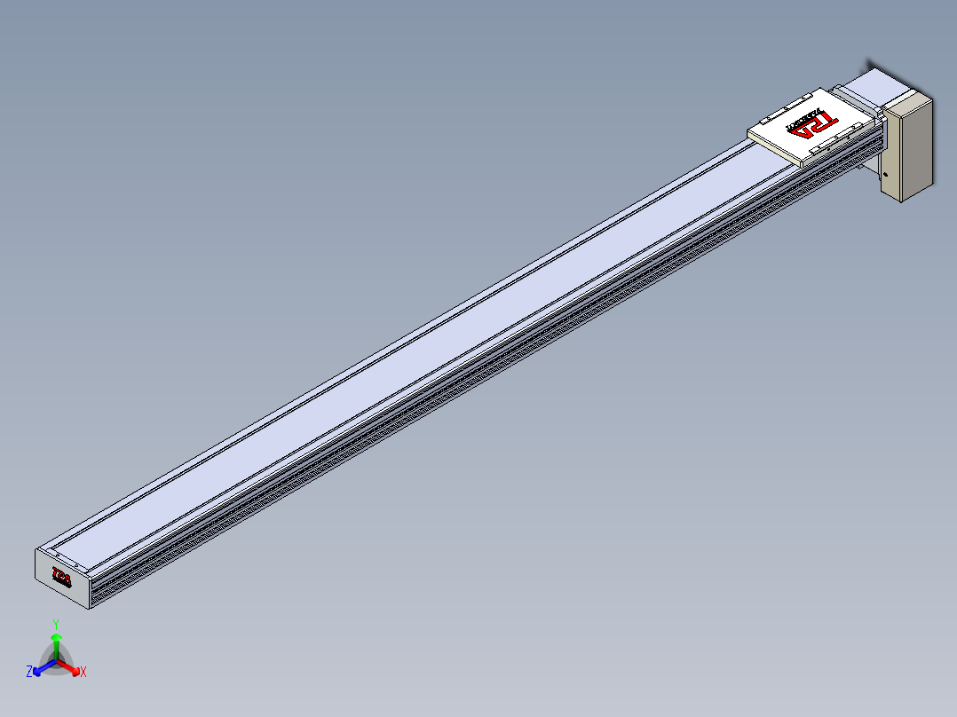 同步带全封闭直线模组TPA-HCB-110D-90-L1400-LP-C-P40-N3正等轴测图
