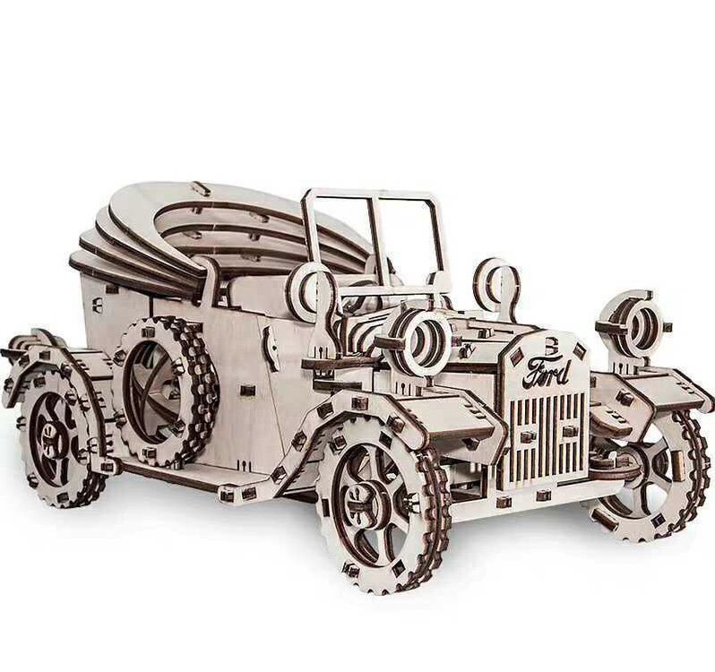 福特T复古车激光切割立体