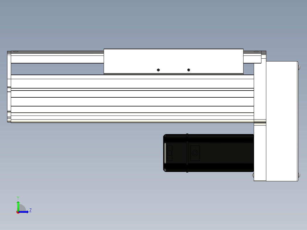 Toyo东佑达直线模组-ETH22-100-BM-400W+煞車左视图