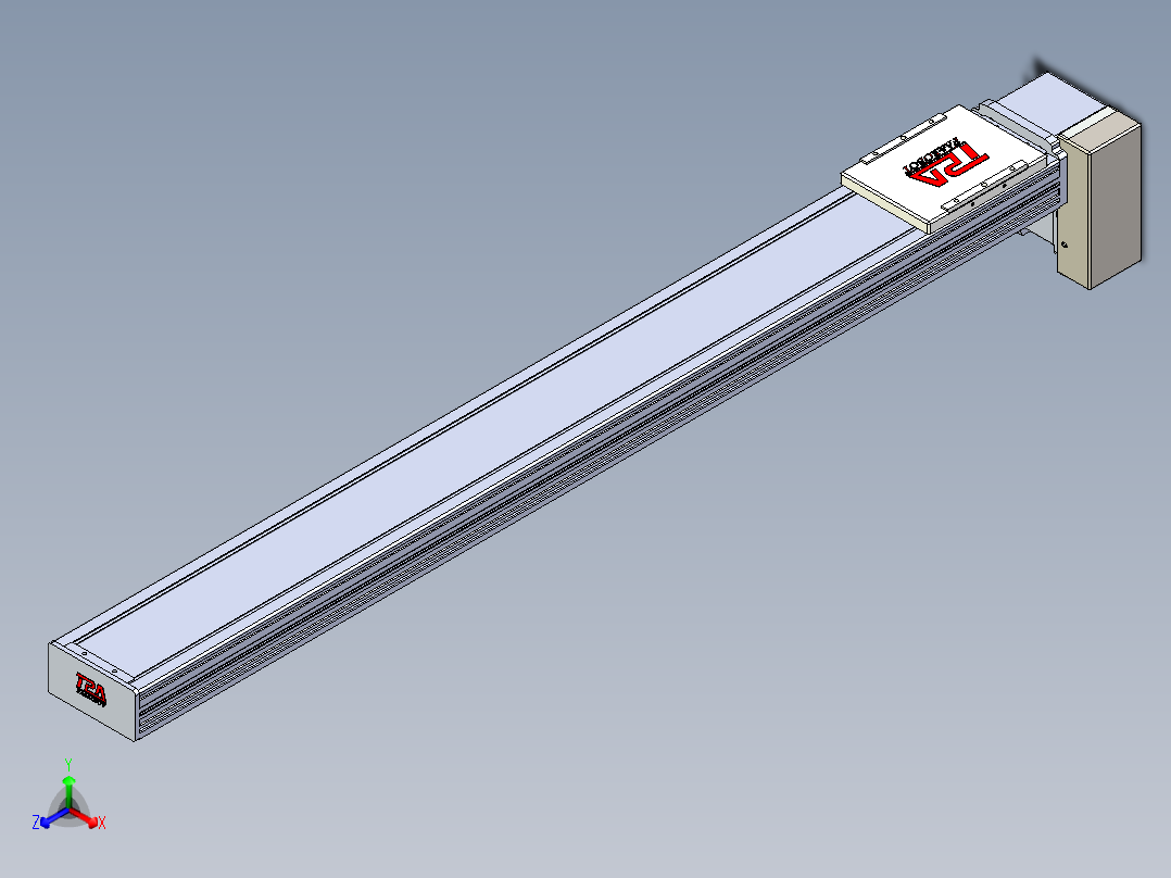 同步带全封闭直线模组TPA-HCB-110D-90-L950-LP-C-P40-N3正等轴测图
