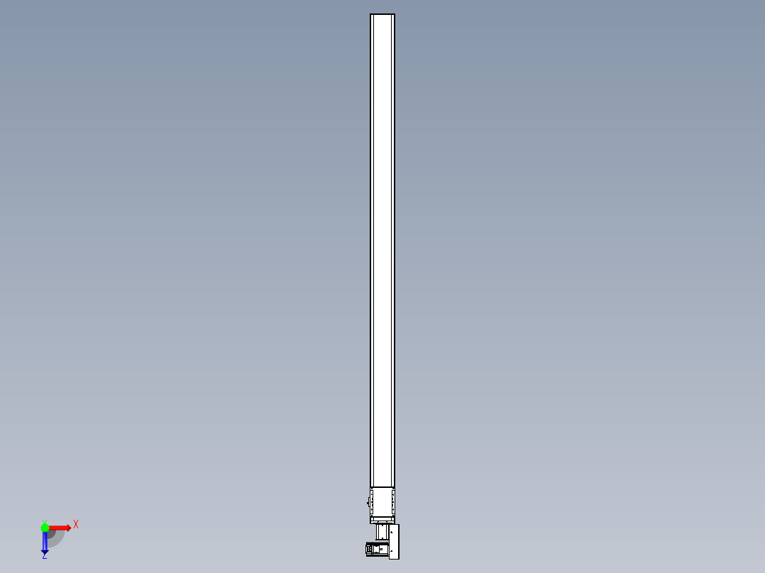 同步带全封闭直线模组TPA-HCB-105D-90-L1950-MR-Y-P20-N3俯视图