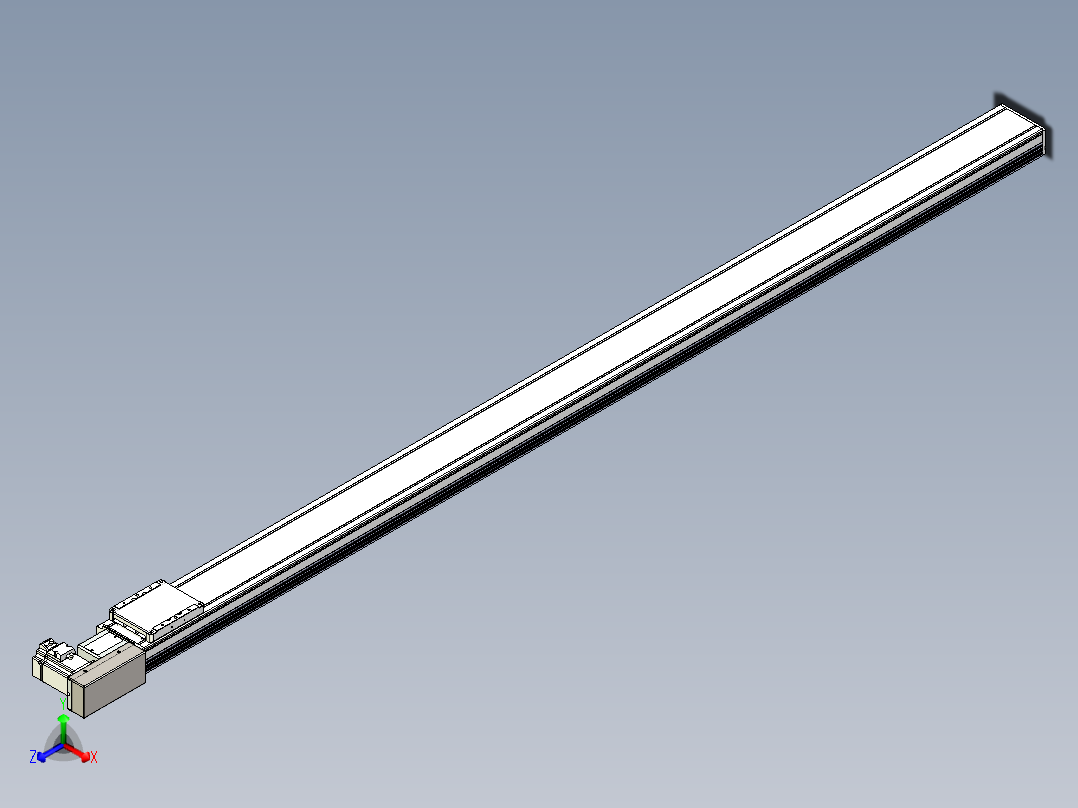 同步带全封闭直线模组TPA-HCB-105D-90-L1950-MR-Y-P20-N3正等轴测图