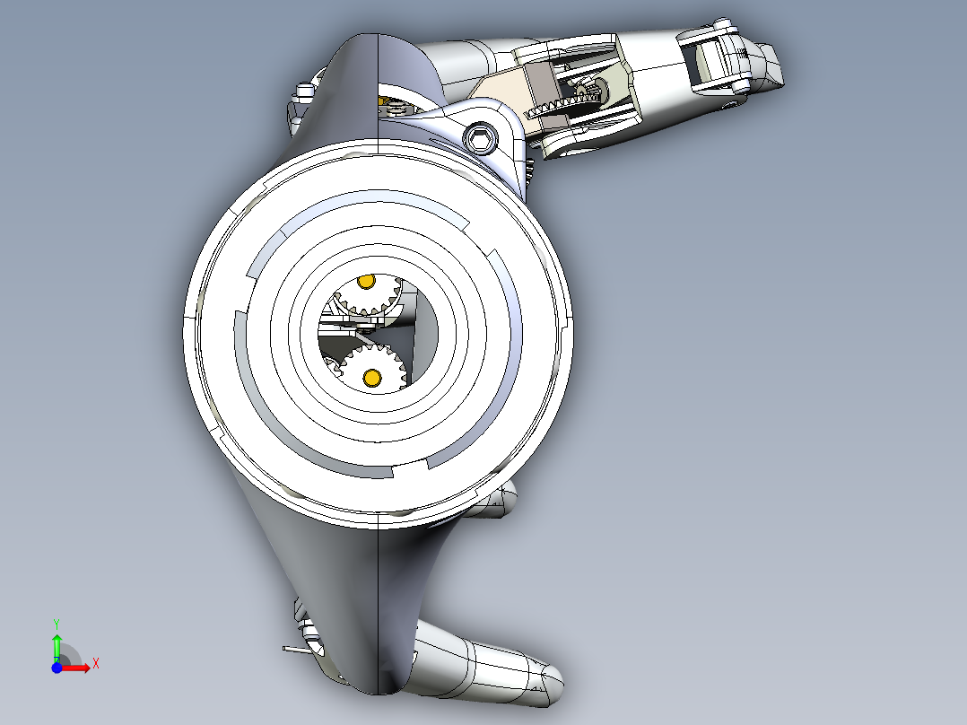 仿生机械手机械臂bionic-hand-concept STP前视图
