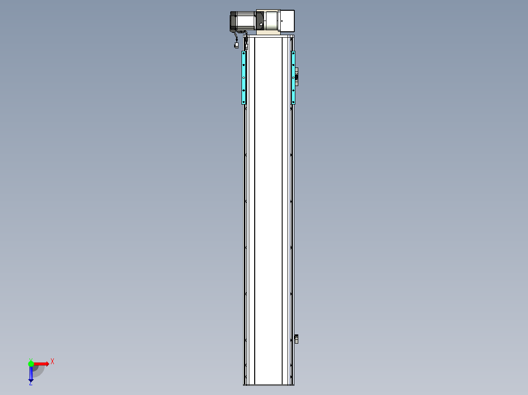 同步带滑台-半封闭B22H-L100-C-S1100-RU-P75-D3-N5俯视图