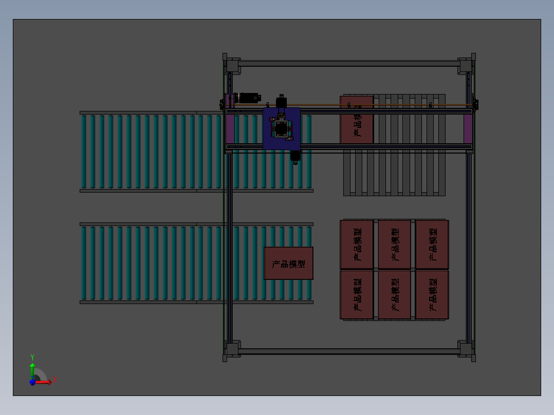 包装箱自动码垛设备前视图