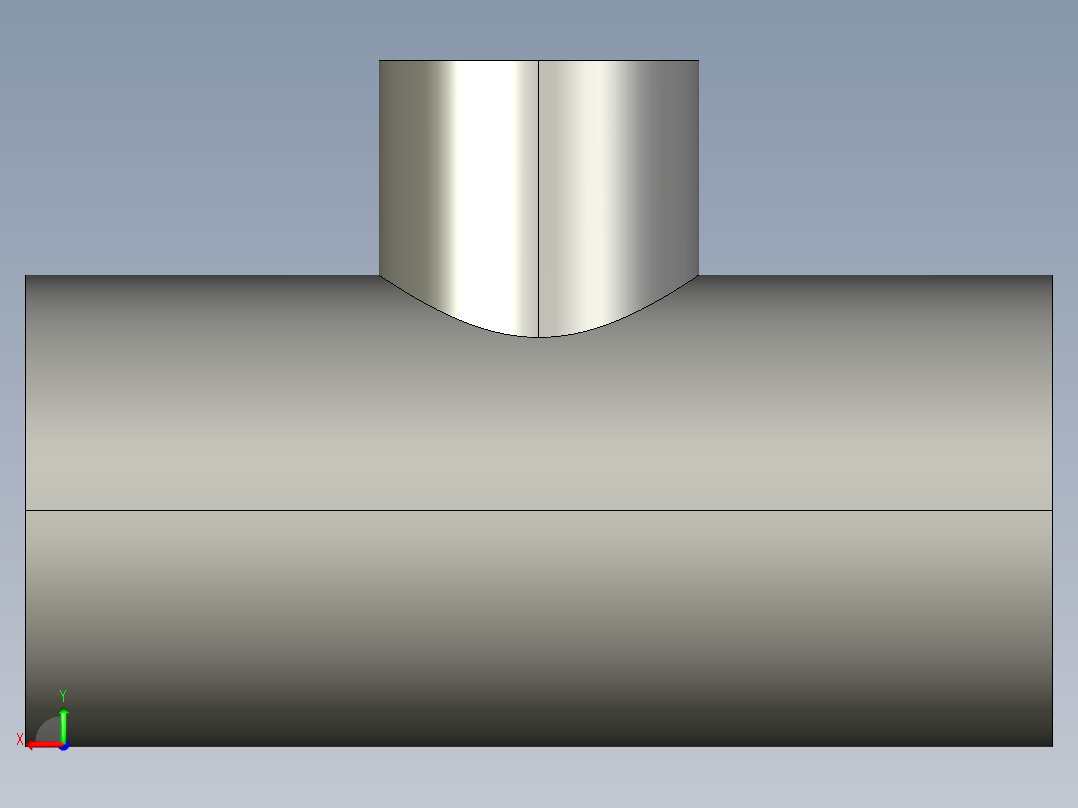 船舶管路系统SeaCor_Molded_ReducingTee_SxSxS_37J101130_1in x 0.5in后视图