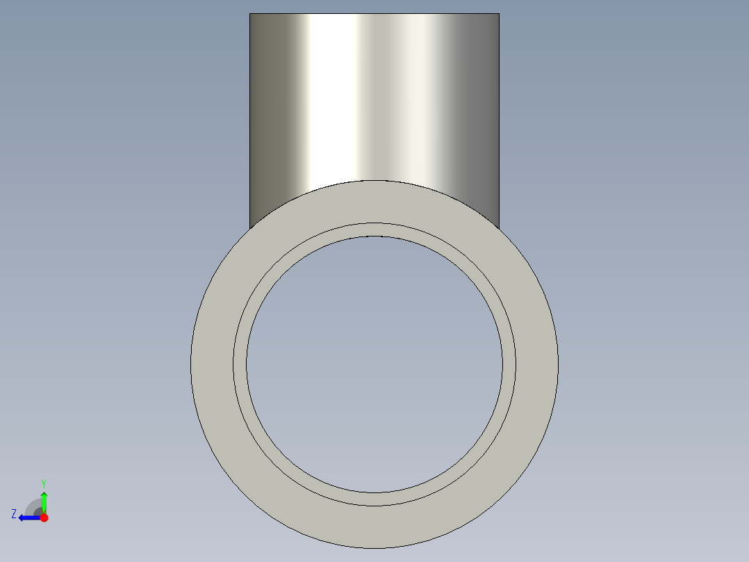 船舶管路系统SeaCor_Molded_ReducingTee_SxSxS_37J101130_1in x 0.5in右视图