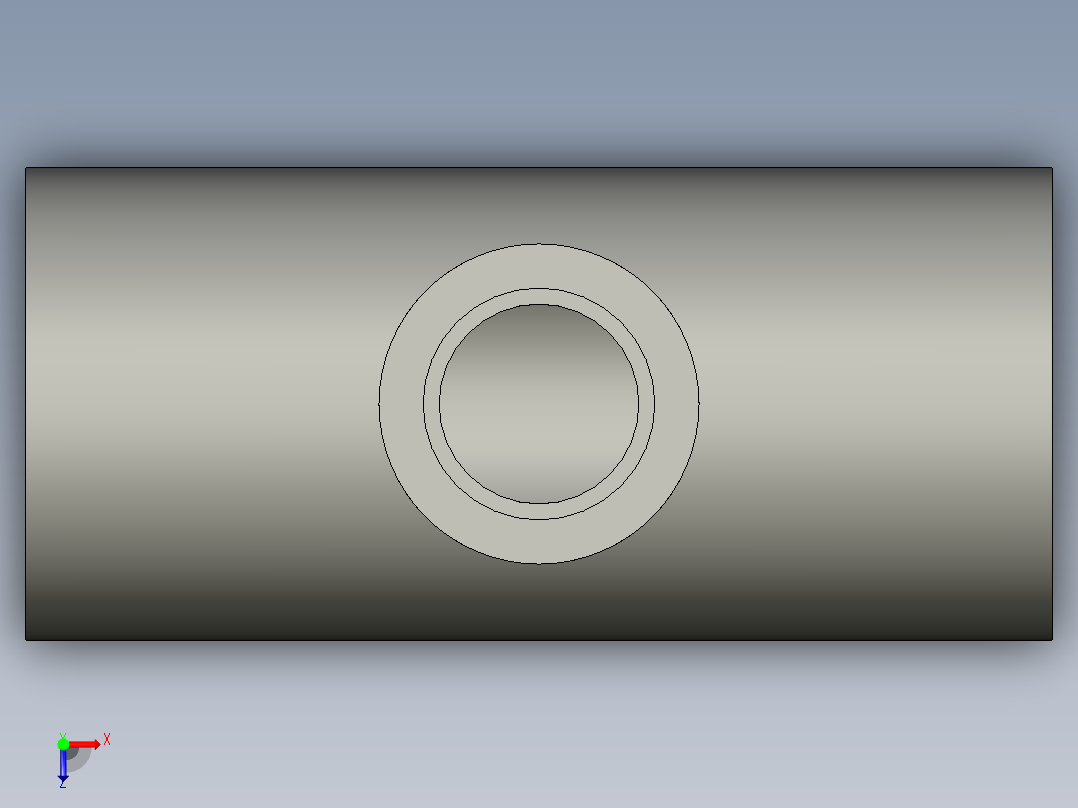 船舶管路系统SeaCor_Molded_ReducingTee_SxSxS_37J101130_1in x 0.5in俯视图