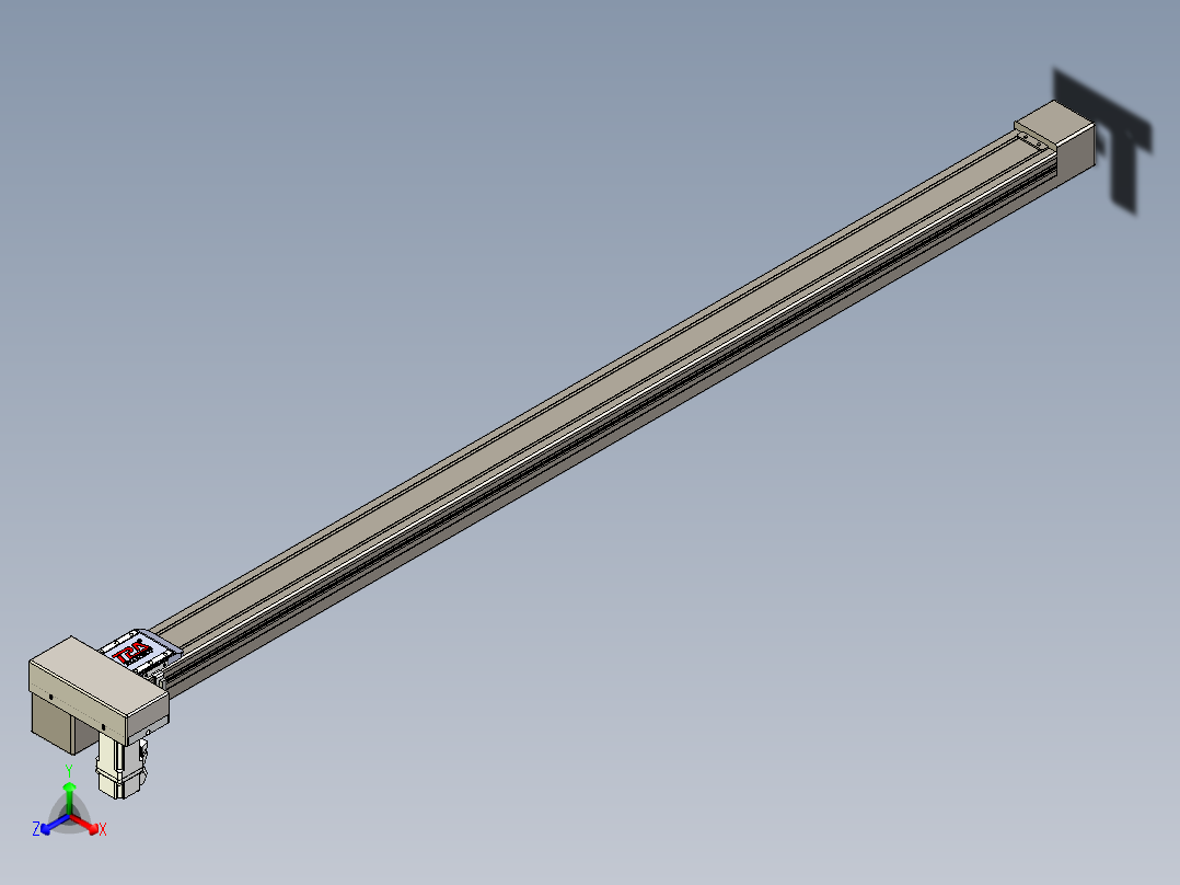 同步带全封闭直线模组TPA-HCB-65S-90-L1300-MR-Y-P10-N3正等轴测图