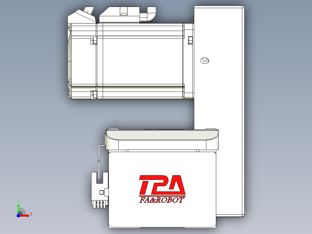 同步带全封闭直线模组TPA-HCB-85D-90-L50-LU-Y-P20-N3前视图