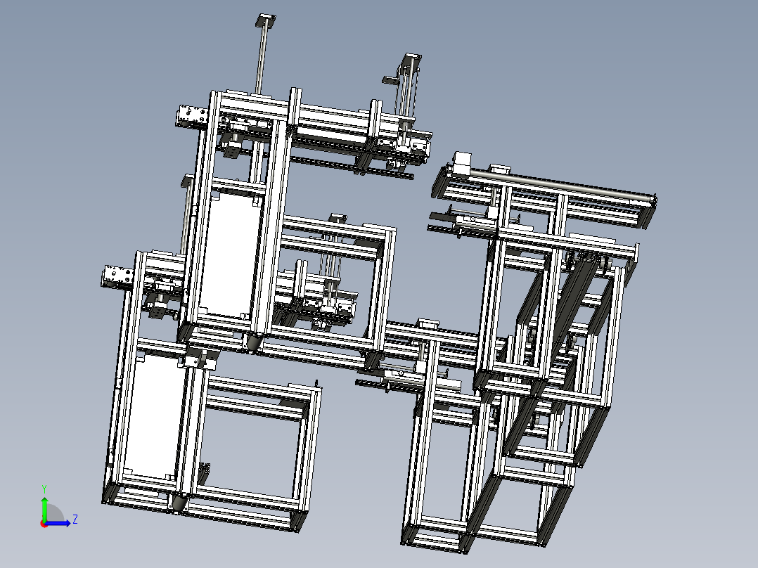 成型零件输送机装机左视图