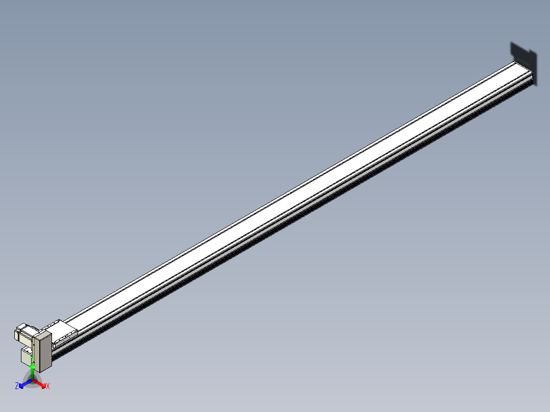 同步带全封闭直线模组TPA-HCB-105D-90-L2350-RU-Y-P20-N3正等轴测图