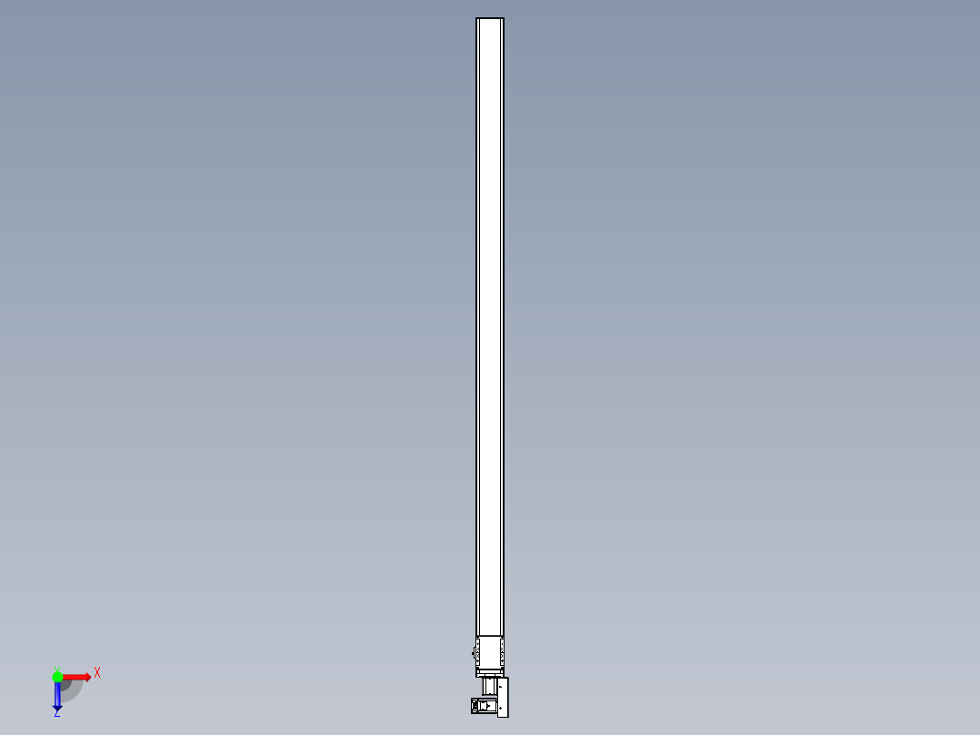 同步带全封闭直线模组TPA-HCB-105D-90-L2250-MR-C-P20-N3俯视图