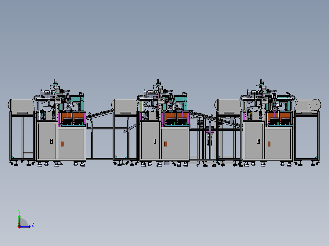 圆盘抽真空包装机-MINI半导体卷盘包装分拣流水线sw16左视图