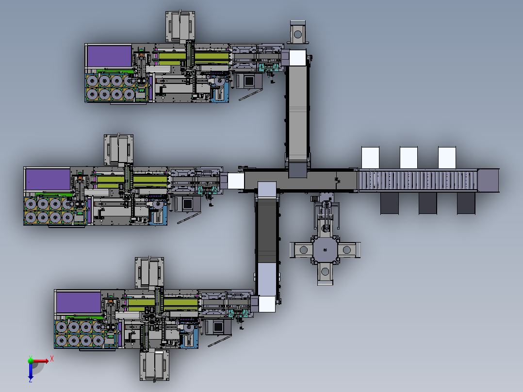 圆盘抽真空包装机-MINI半导体卷盘包装分拣流水线sw16俯视图