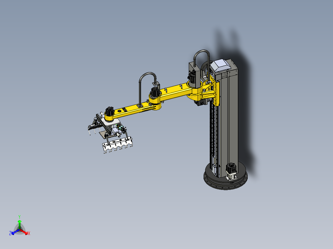 立柱码垛机械手负载100kg前视图