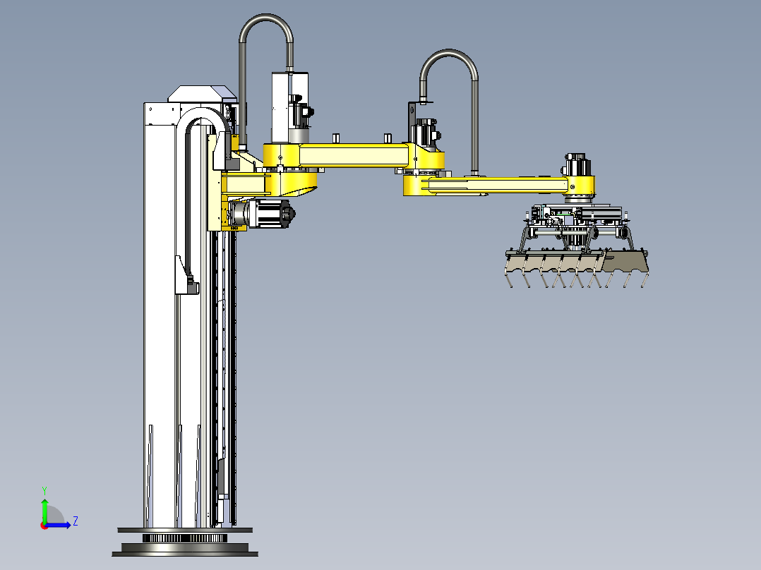 立柱码垛机械手负载100kg左视图