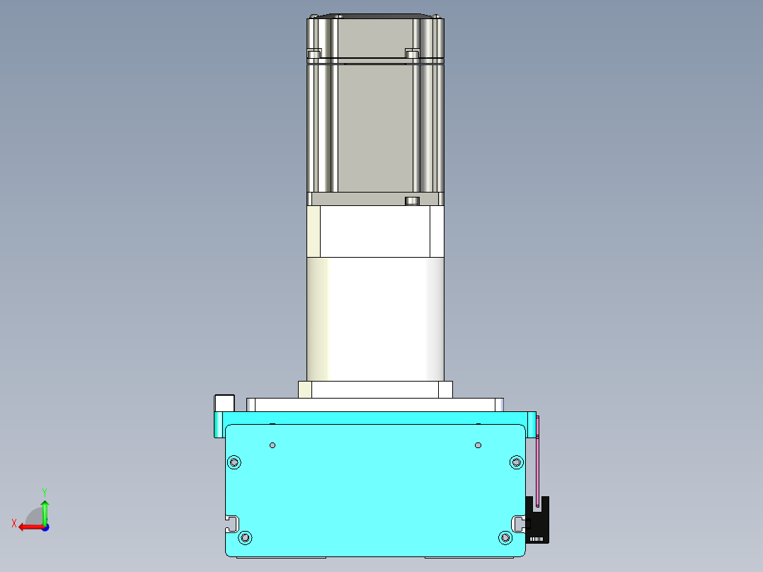 东锦齿条传动DH175G-L167-S600-BU-减速机+750W.STEP后视图