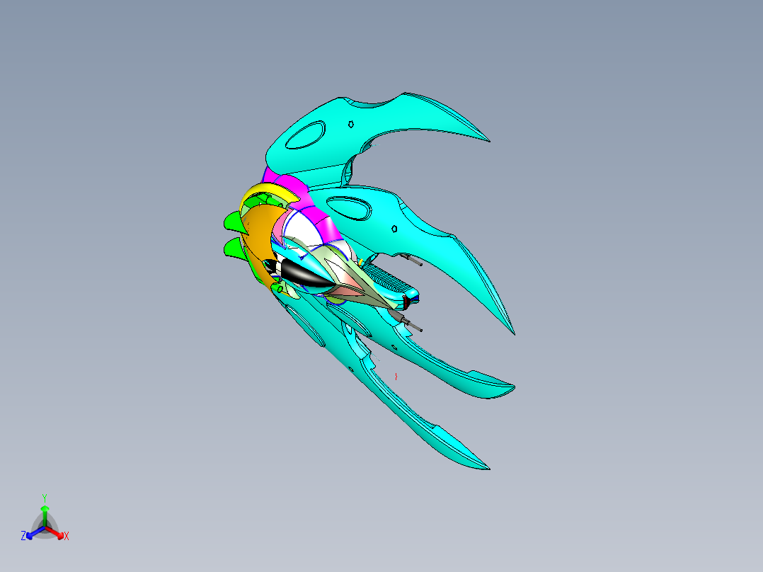 概念飞船正等轴测图