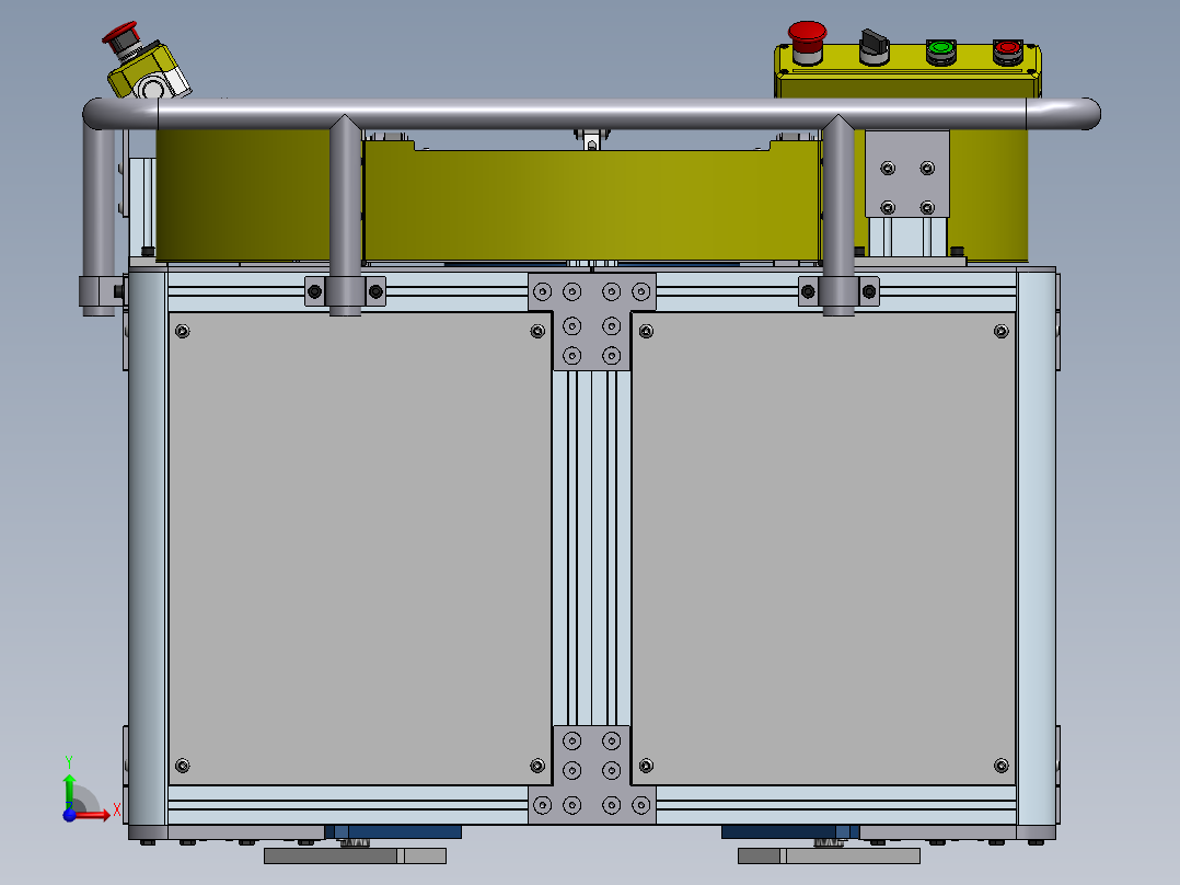 90°180°旋转滚轮滚筒输送线sw12可编辑前视图