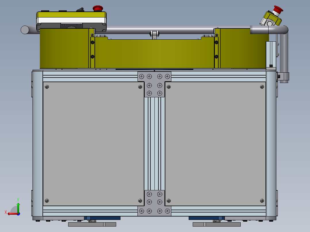 90°180°旋转滚轮滚筒输送线sw12可编辑后视图