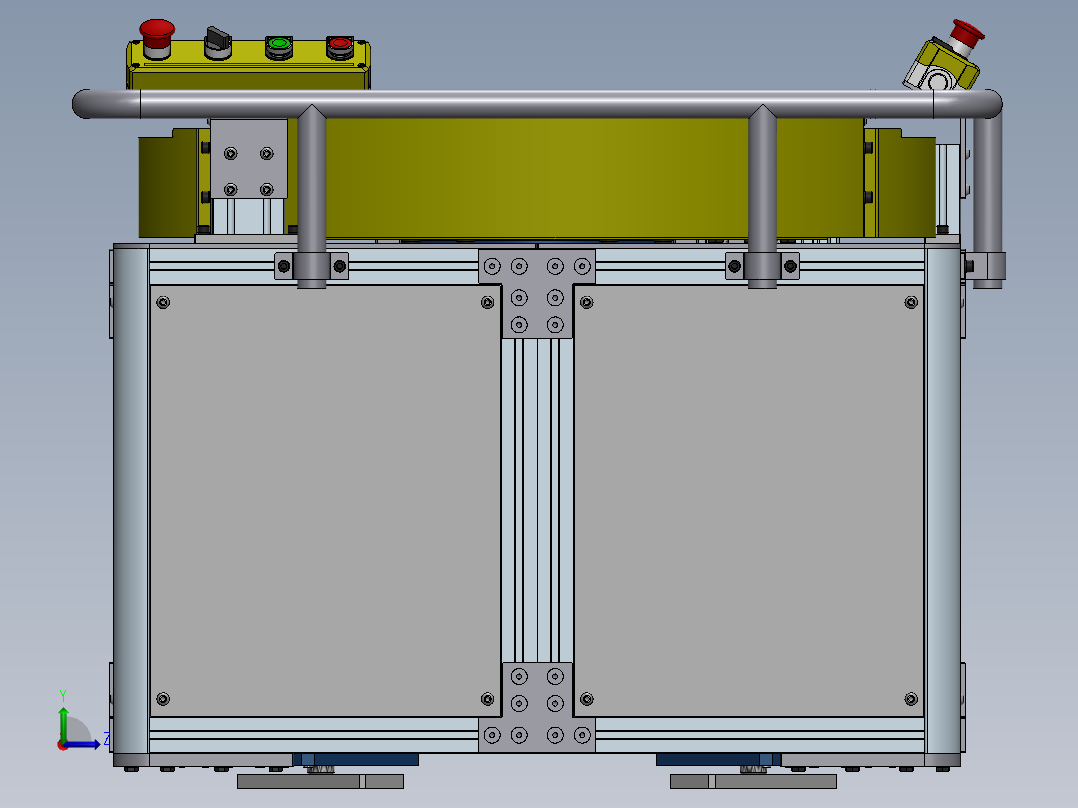 90°180°旋转滚轮滚筒输送线sw12可编辑左视图