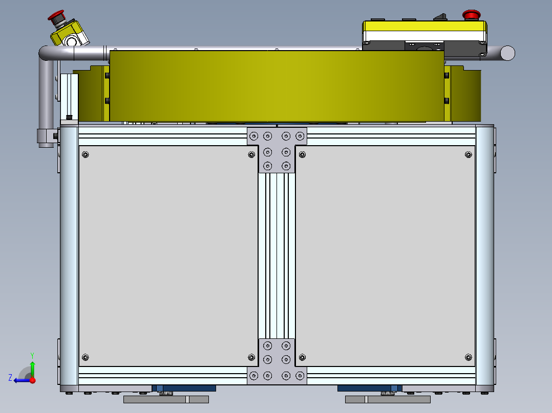 90°180°旋转滚轮滚筒输送线sw12可编辑右视图