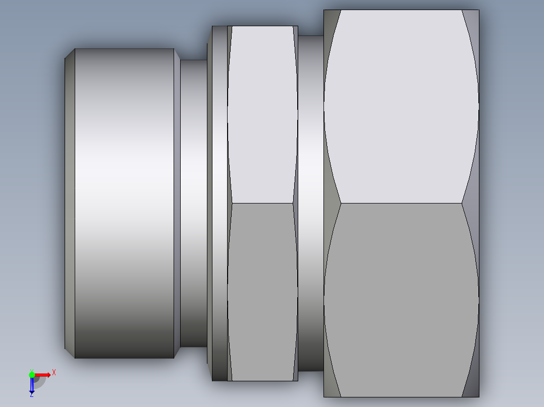 卡套式工业通用硬管接头EO_Male_Stud_connector_GE42LMCF俯视图