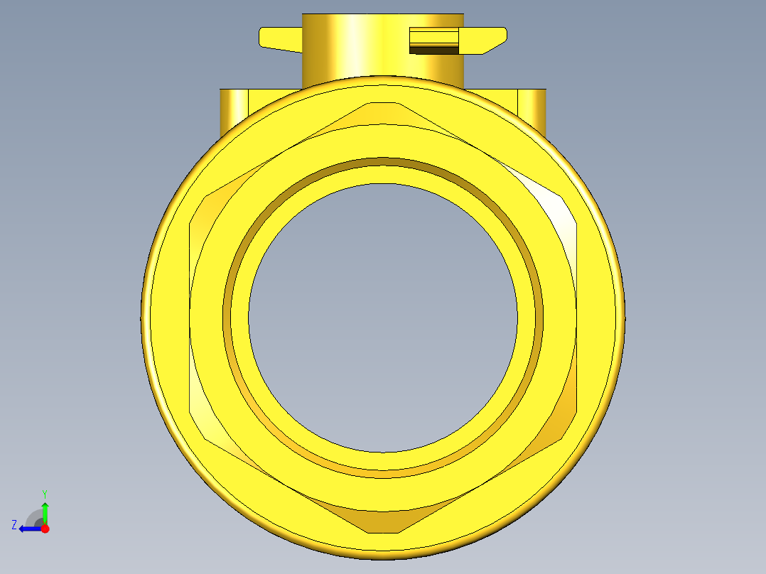 管道手动球阀-水管开关阀-手动阀门395_08_E_1_body右视图