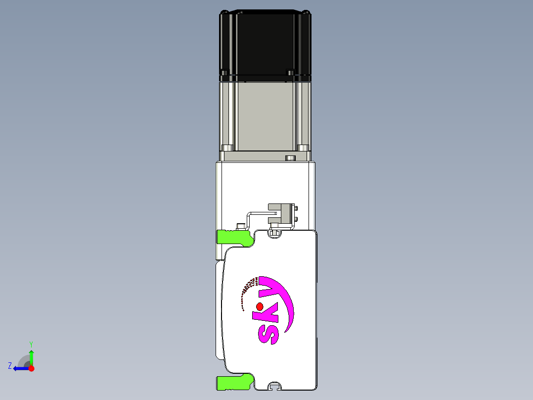 同步带滑台-半封闭B10-L90-S500-R-P40-D3右视图