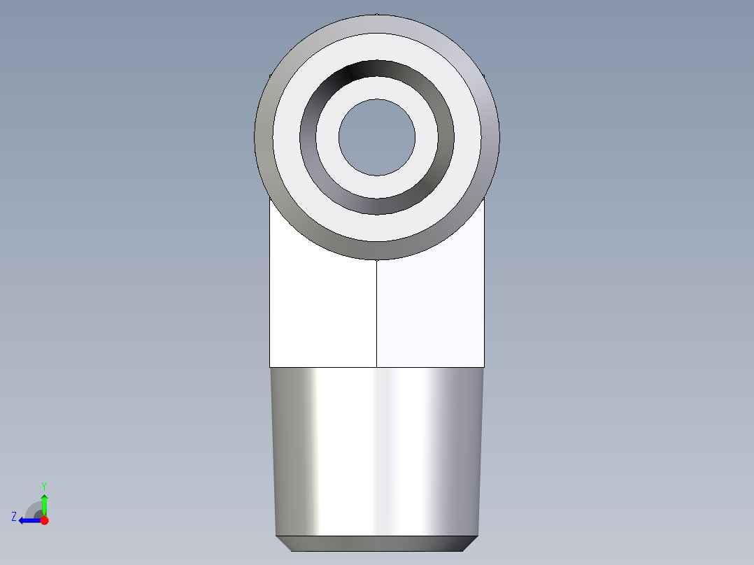 卡套式工业通用硬管接头EO_Male_stud_run_tee_TE08SR71X右视图