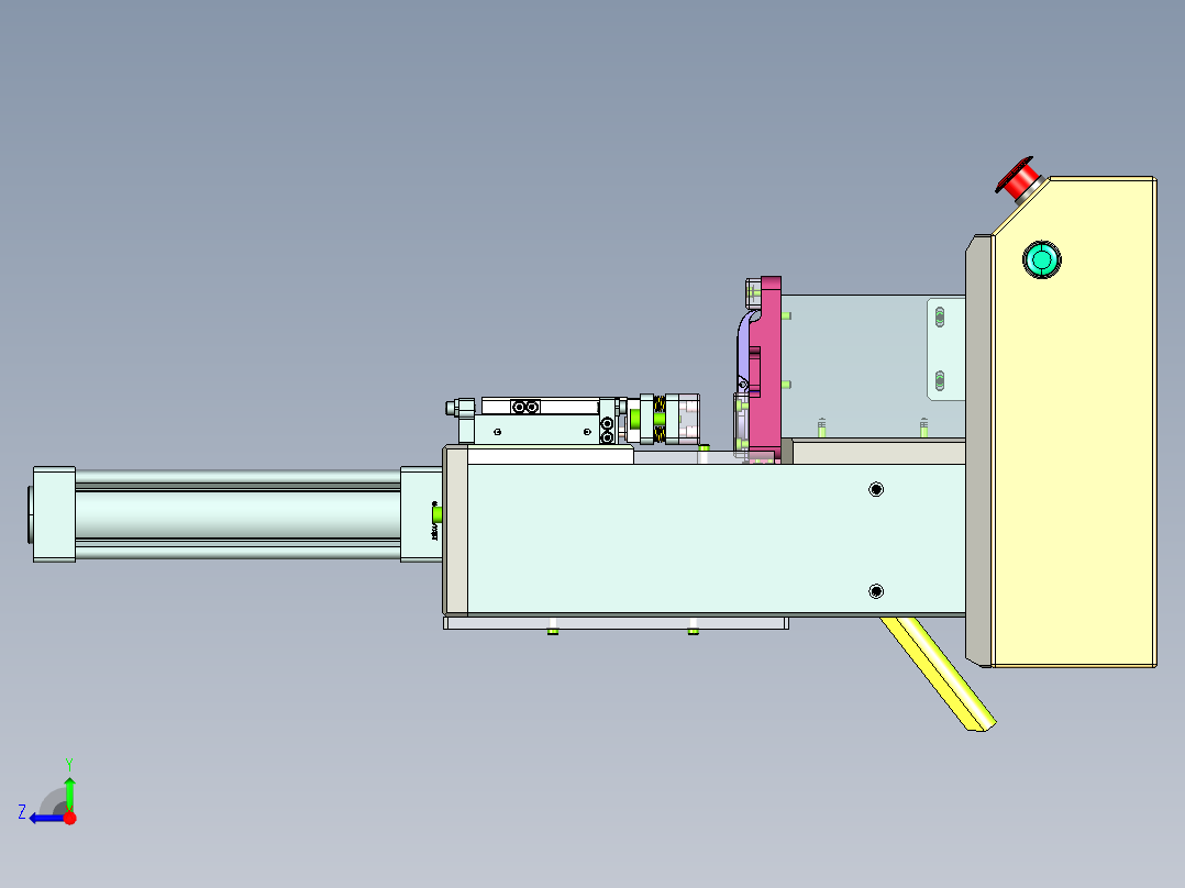塑胶件水口冲切治具右视图