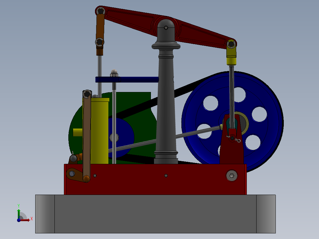 蒸汽机steam-engine-120832-模型格式为 sw前视图