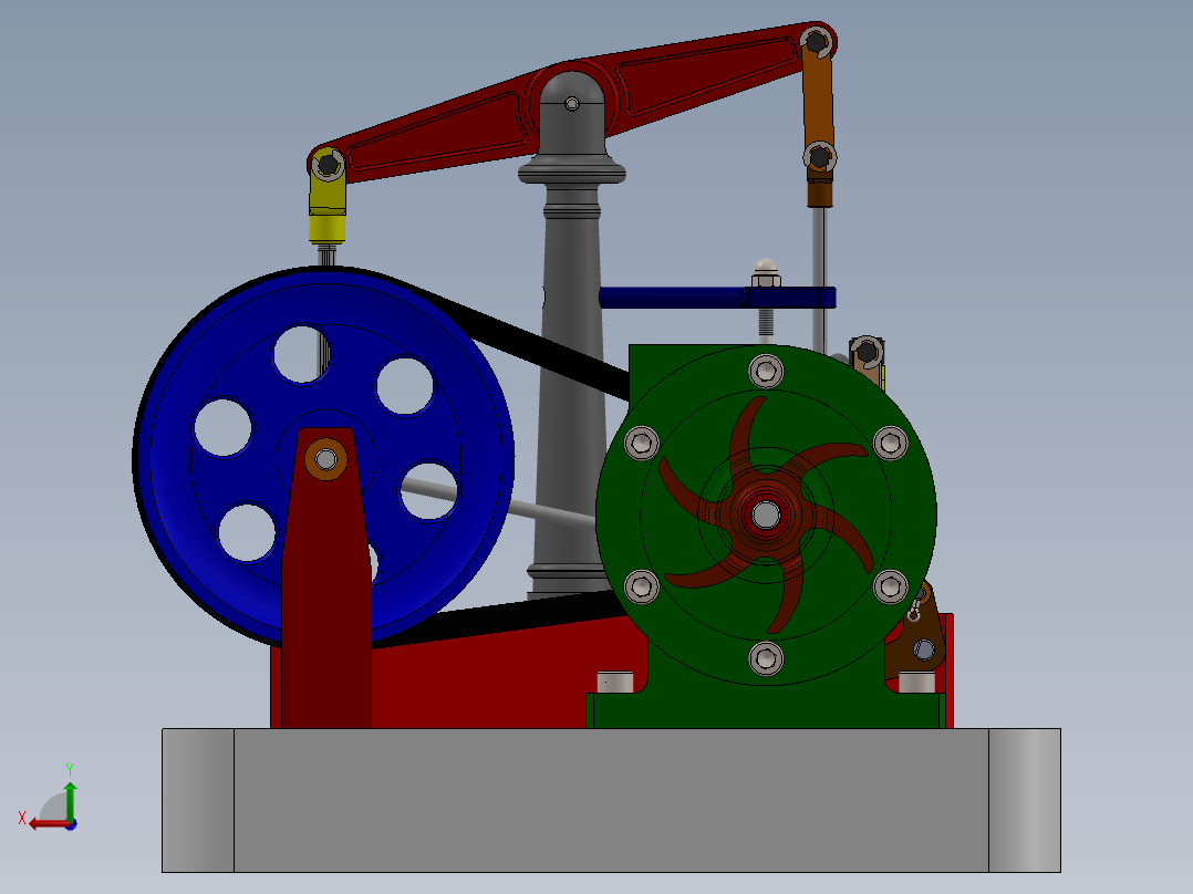 蒸汽机steam-engine-120832-模型格式为 sw后视图