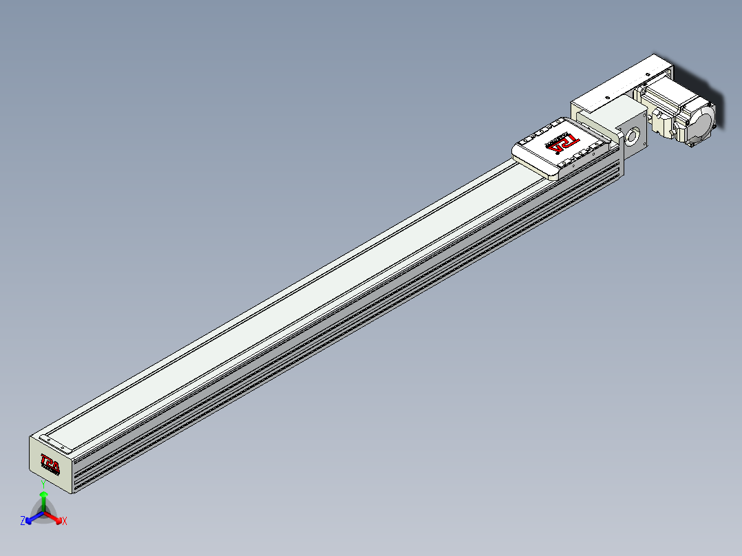 同步带全封闭直线模组TPA-HCB-85D-90-L900-MR-Y-P20-N3主视图