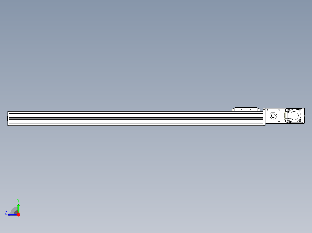 同步带全封闭直线模组TPA-HCB-85D-90-L900-MR-Y-P20-N3右视图