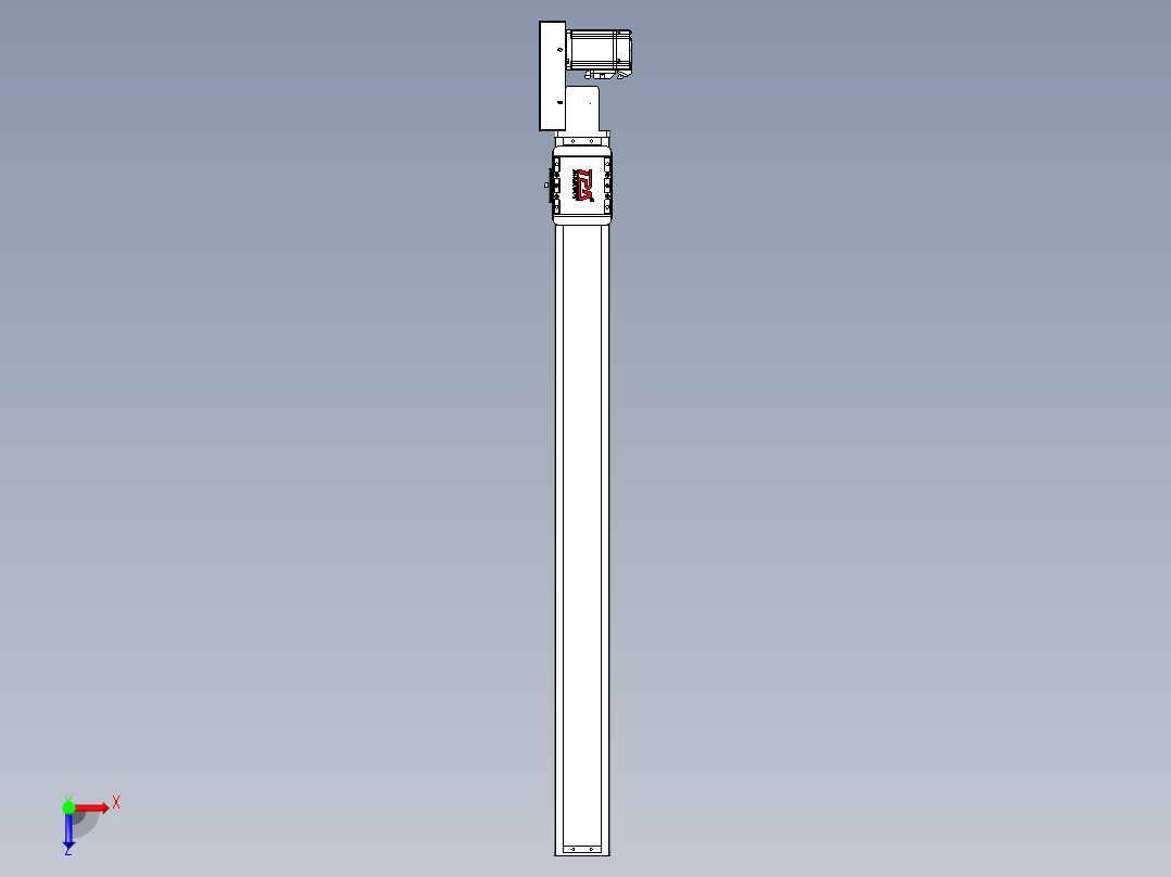 同步带全封闭直线模组TPA-HCB-85D-90-L900-MR-Y-P20-N3俯视图