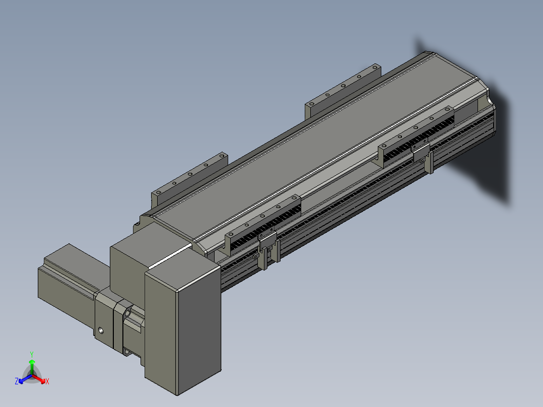 直线模组LHB17-L40-S300-RD设计图纸主视图