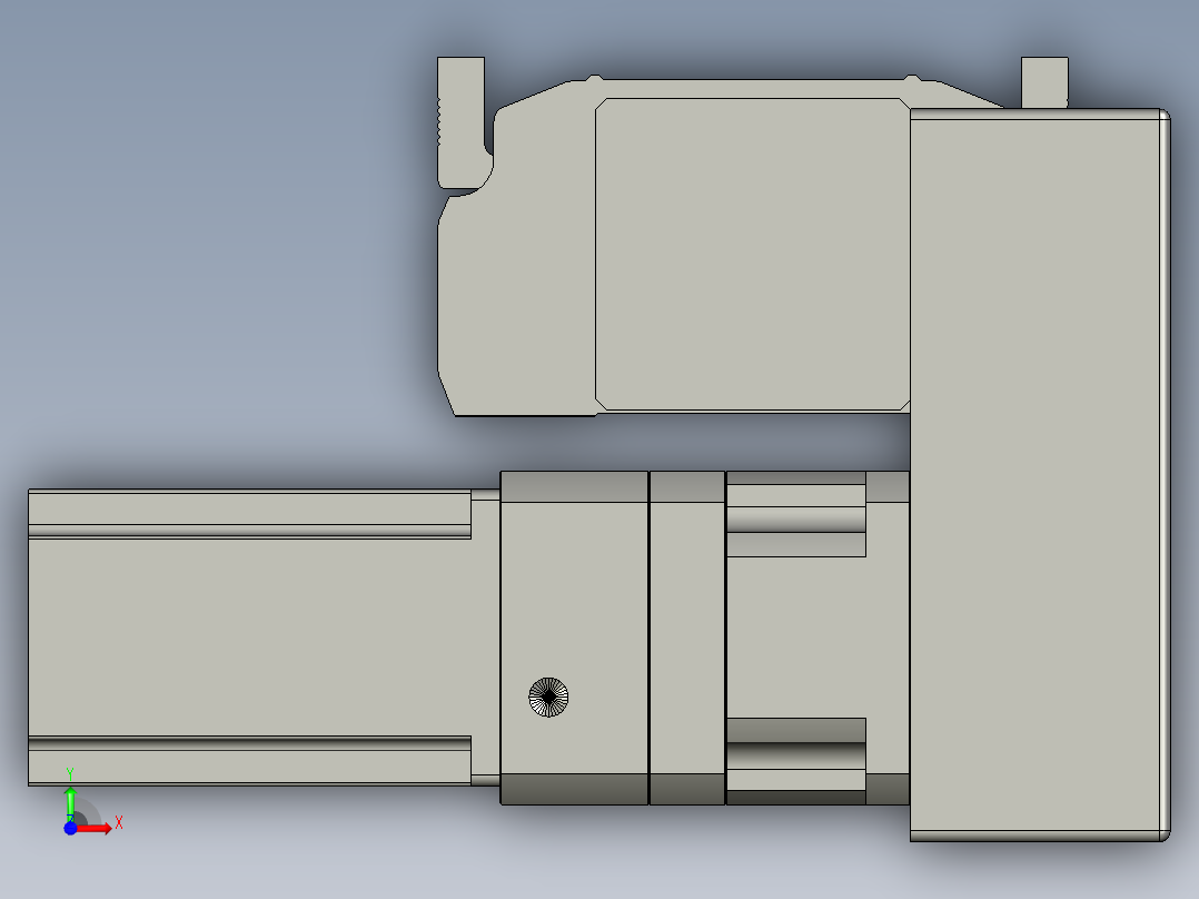 直线模组LHB17-L40-S300-RD设计图纸前视图